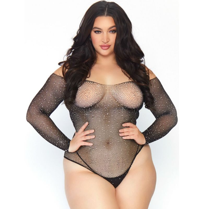 LEG AVENUE - BODYSTOCKING A RETE CRISTALLIZZATA LEG AVENUE - 1X-2X LEG AVENUE - BODYSTOCKING A RETE CRISTALLIZZATA LEG AVENUE - 1X-2X