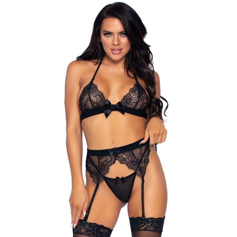 LEG AVENUE - SET TRE PEZZI TOP, REGGALIZZATO E PERIZIE L LEG AVENUE - SET TRE PEZZI TOP, REGGALIZZATO E PERIZIE L