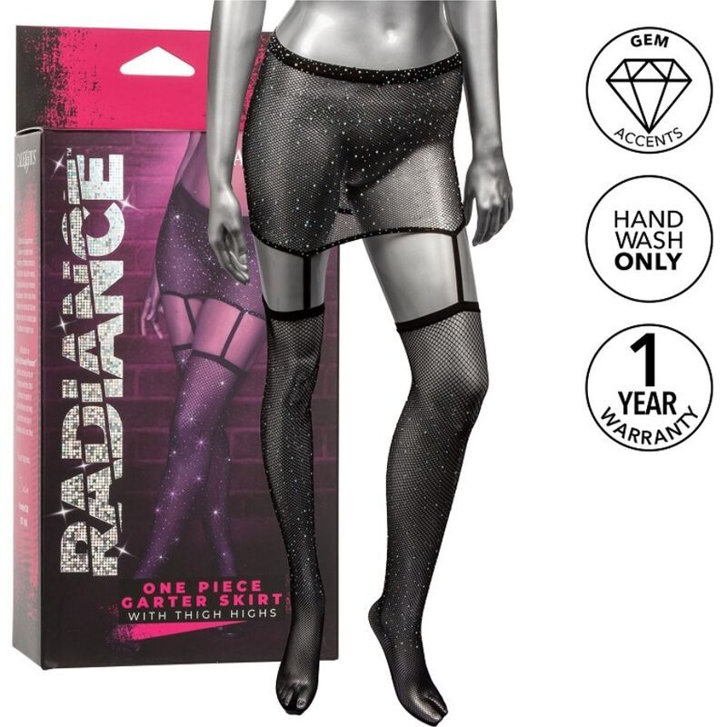 CALEXOTICS - RADIANCE AUTOREGOLENTI CON GONNA GIACCA CALEXOTICS - RADIANCE GARTER SKIRT THIGH HIGHS