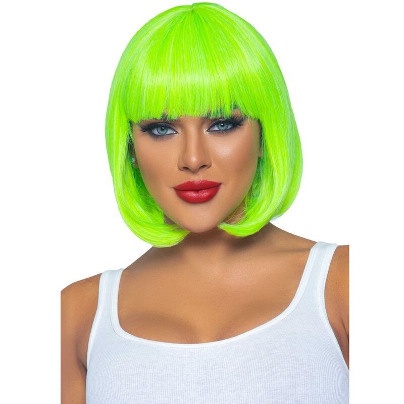 LEG AVENUE - PARRUCCA BOB FLUORESCENTE VERDE NEON LEG AVENUE - FLUORESCENT BOB WIG NEON GREEN