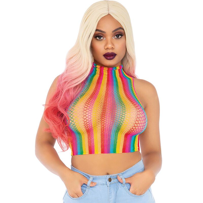LEG AVENUE - TOP RETE MULTICOLORE LEG AVENUE - TOP RETE MULTICOLORE