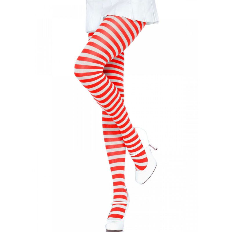 LEG AVENUE - COLLANT A RIGHE BIANCO/ROSSO LEG AVENUE - WHITE/RED STRIPED TIGHTS