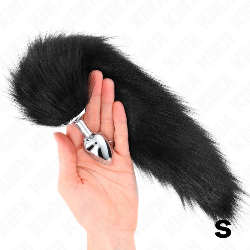 KINK - PLUG ANALE TAGLIA S 7 X 3 CM CON CODA SINTETICA 40 CM NERO KINK - PLUG ANALE TAGLIA S 7 X 3 CM CON CODA SINTETICA 40 CM NERO