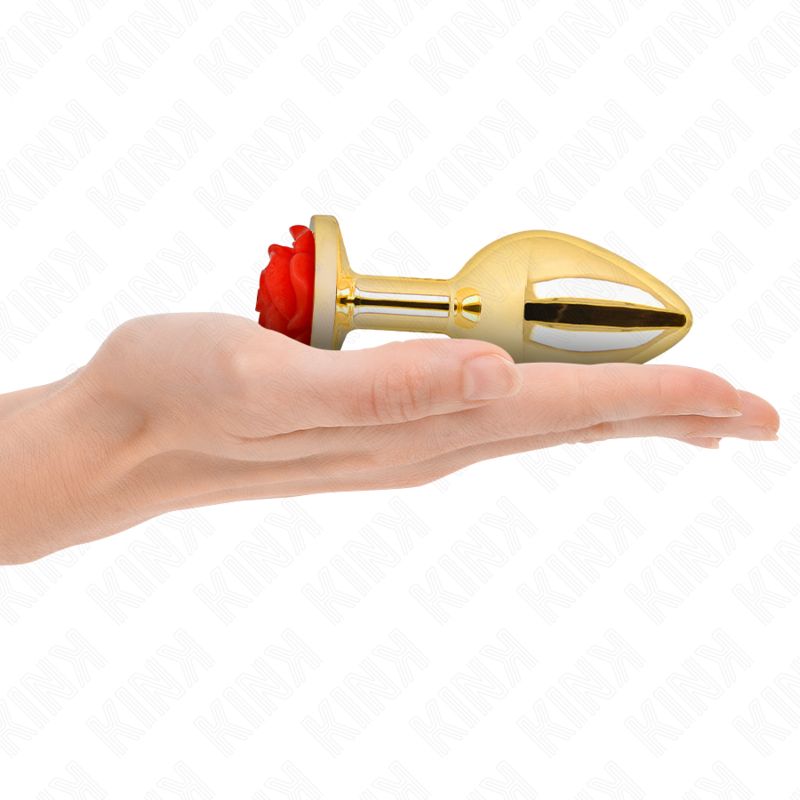 KINK - PLUG ANALE ORO ROSA ROSSO TAGLIA L KINK - PLUG ANALE ORO ROSA ROSSO TAGLIA L
