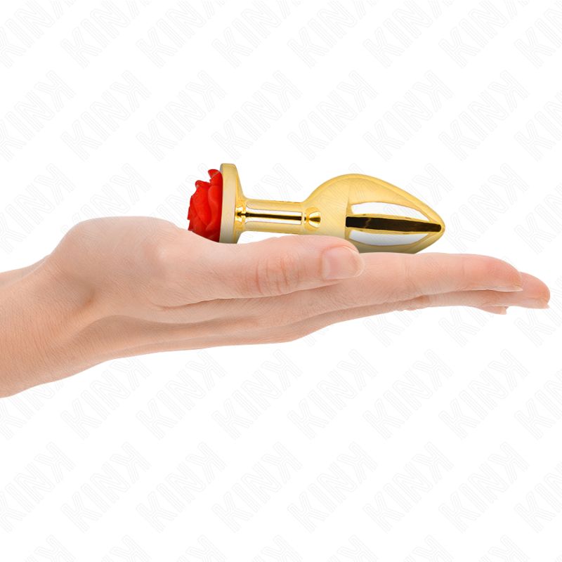KINK - PLUG ANALE ORO ROSA ROSSO TAGLIA M KINK - PLUG ANALE ORO ROSA ROSSO TAGLIA M