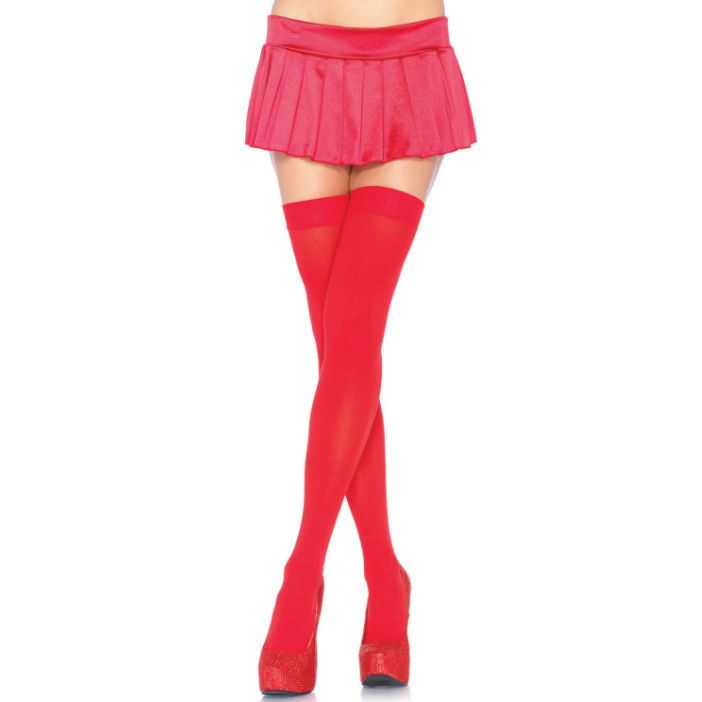 LEG AVENUE - CALZAMAGLIA IN NYLON ROSSO LEG AVENUE - NYLON THIGH HIGHS RED