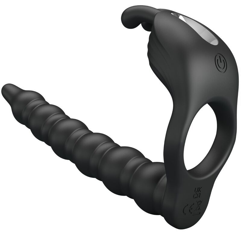 PRETTY LOVE - BLACKNEY ANELLI PER PENE CON SPINA VIBRATORE PRETTY LOVE - BLACKNEY PENIS RING WITH BLACK VIBRATOR PLUG