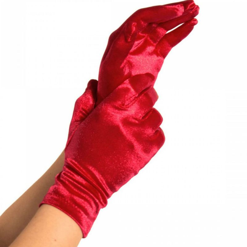 LEG AVENUE - GUANTI IN RASO ROSSO LEG AVENUE - GUANTI IN RASO ROSSO