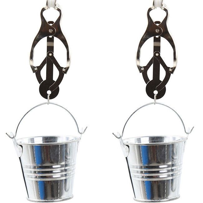 MORSETTI PER CAPEZZOLI OHMAMA FETISH CON SECCHI OHMAMA FETISH NIPPLE CLAMPS WITH BUCKETS