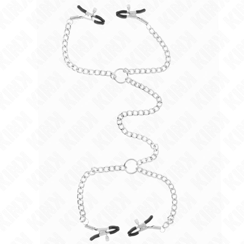 KINK - MORSETTI PER CAPEZZOLI A 4 CATENE 32 CM CON CATENE 14 CM KINK - MORSETTI PER CAPEZZOLI A 4 CATENE 32 CM CON CATENE 14 CM