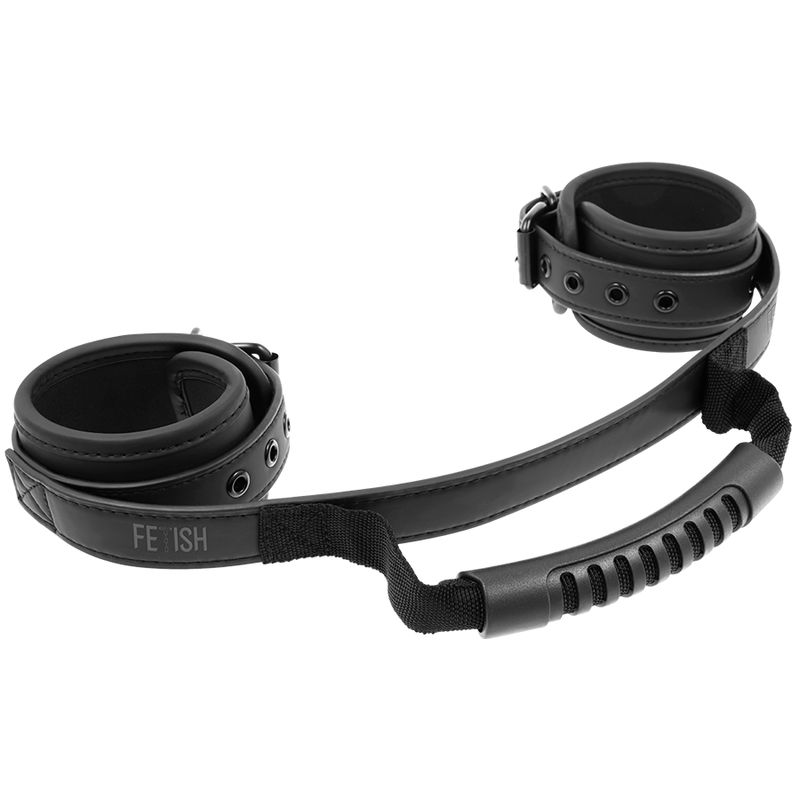 FETISH SUBMISSIVE - MANETTE CON FODERA IN NOPRENE E MANIGLIA FETISH SUBMISSIVE - MANETTE CON FODERA IN NOPRENE E MANIGLIA