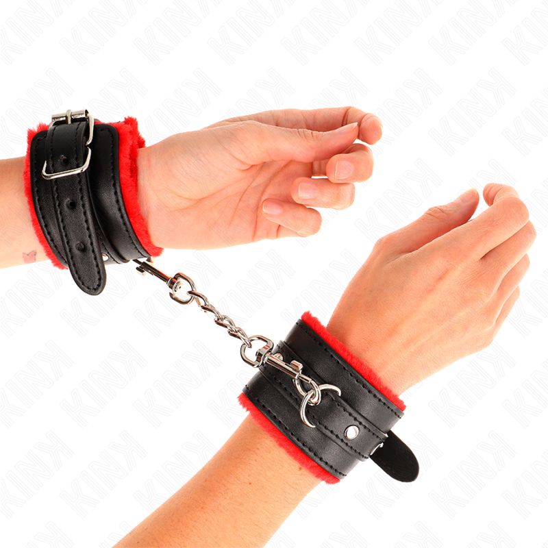 KINK - RESISTENZA DA POLSO PREMIUM FODERATA IN PELLICCIA ROSSO CON CINTURA NERA REGOLABILE 17-29 CM X 6 CM KINK - RESISTENZA DA POLSO PREMIUM FODERATA IN PELLICCIA ROSSO CON CINTURA NERA REGOLABILE 17-29 CM…