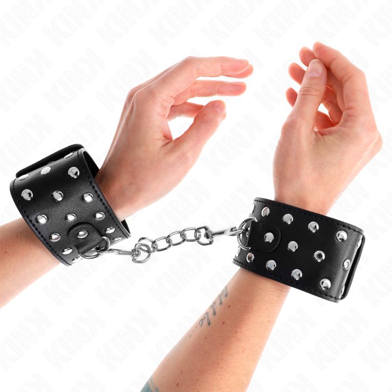 KINK - RESISTENZA DA POLSO PUNK REGOLABILE 19-24 CM X 5,5 CM KINK - PUNK WRIST RESTRAINTS ADJUSTABLE 19-24 CM X 5.5 CM