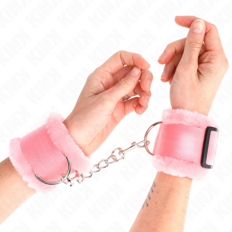 KINK - POGGIPOLSI FODERATI IN PELLICCIA ROSA REGOLABILE 17-31 CM X 7 CM KINK - POGGIPOLSI FODERATI IN PELLICCIA ROSA REGOLABILE 17-31 CM X 7 CM