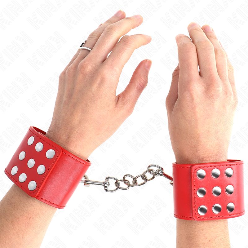KINK - RESISTENZA DA POLSO CON CHIUSURA A SCATTO ROSSO REGOLABILE 19-24 CM X 5,5 CM KINK - WRIST RESTRAINTS WITH SNAP FASTEN RED ADJUSTABLE 19-24 CM X 5.5 CM