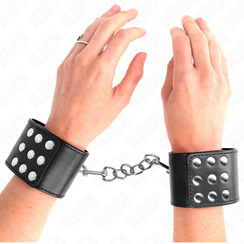 KINK - RESISTENZA DA POLSO CON CHIUSURA A SCATTO NERA REGOLABILE 19-24 CM X 5,5 CM KINK - WRIST RESTRAINTS WITH SNAP FASTEN BLACK ADJUSTABLE 19-24 CM X 5.5 CM
