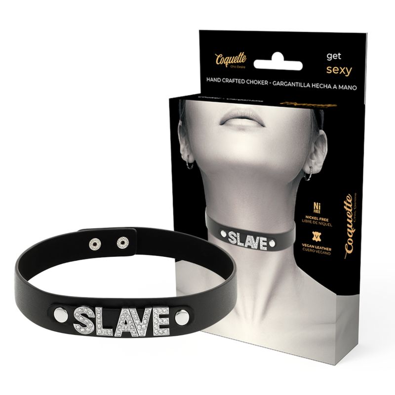 COQUETTE CHIC DESIRE - GIROCOLLO IN PELLE VEGANA SCHIAVA COQUETTE CHIC DESIRE - SLAVE VEGAN LEATHER CHOKER