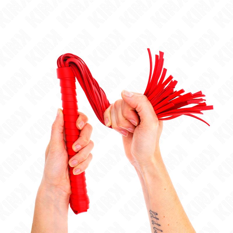 KINK - FRUSTA CON MANICO ROSSO STRUTTURATO 48,5 CM KINK - WHIP WITH RED TEXTURED HANDLE 48.5 CM