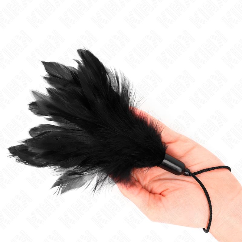 KINK - PIUME TICKLE CON MANICO IN CORDA BASE IN PLASTICA 15 CM KINK - PIUME TICKLE CON MANICO IN CORDA BASE IN PLASTICA 15 CM
