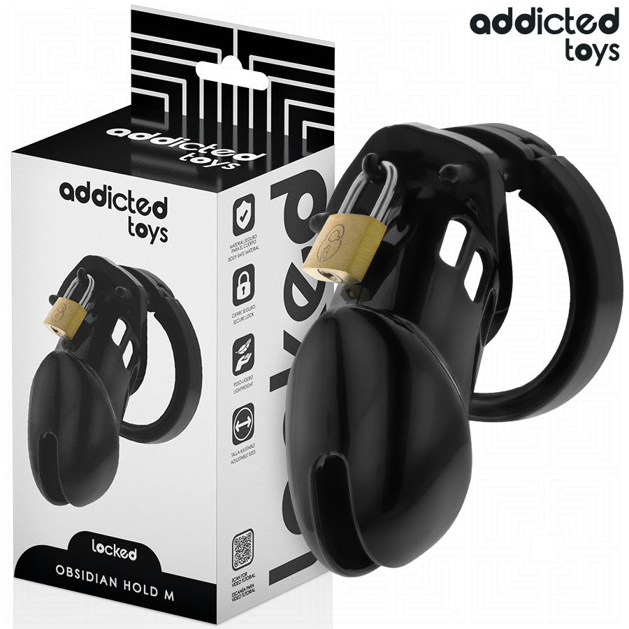 ADDICTED TOYS LOCKED - GABBIA PER PENE OBSIDIAN HOLD TAGLIA M