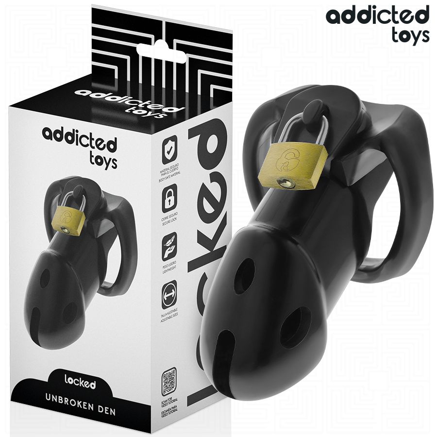 ADDICTED TOYS LOCKED - GABBIA PER PENE DEN NON ROTTURA 9,8 CM ADDICTED TOYS LOCKED - UNBROKEN DEN PENIS CAGE 9.8 CM
