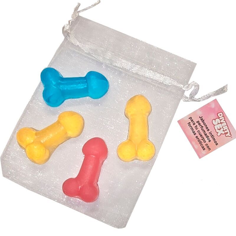 DIABLO PICANTE - 4 MINI SAPONI PROFUMATI A FORMA DI PENE DIABLO PICANTE - 4 MINI SAPONI PROFUMATI A FORMA DI PENE