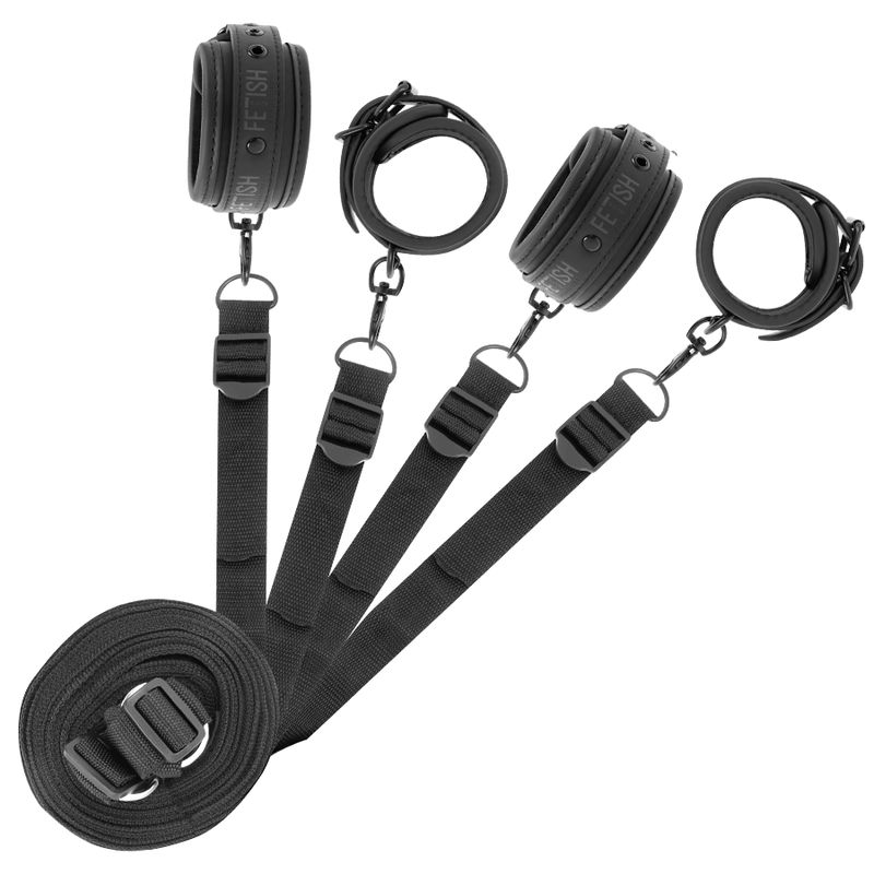 FETISH SUBMISSIVE - SET DI MANETTE E CRAVATTE CON FODERA IN NOPRENE FETISH SUBMISSIVE - SET DI MANETTE E CRAVATTE CON FODERA IN NOPRENE