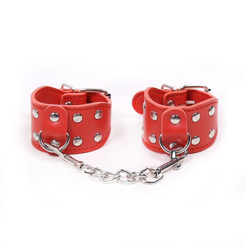 OHMAMA FETISH - MANETTE REGOLABILI CON CATENA IN METALLO OHMAMA FETISH - ADJUSTABLE HANDCUFFS WITH METAL CHAIN