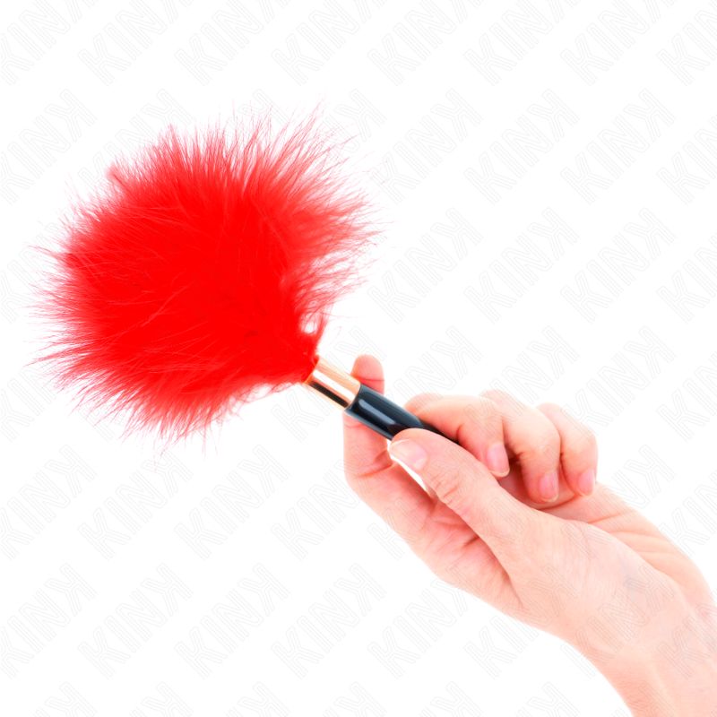 KINK - PIUME TICKLE IN METALLO ORO ROSSO 18 CM KINK - PIUME TICKLE IN METALLO ORO ROSSO 18 CM