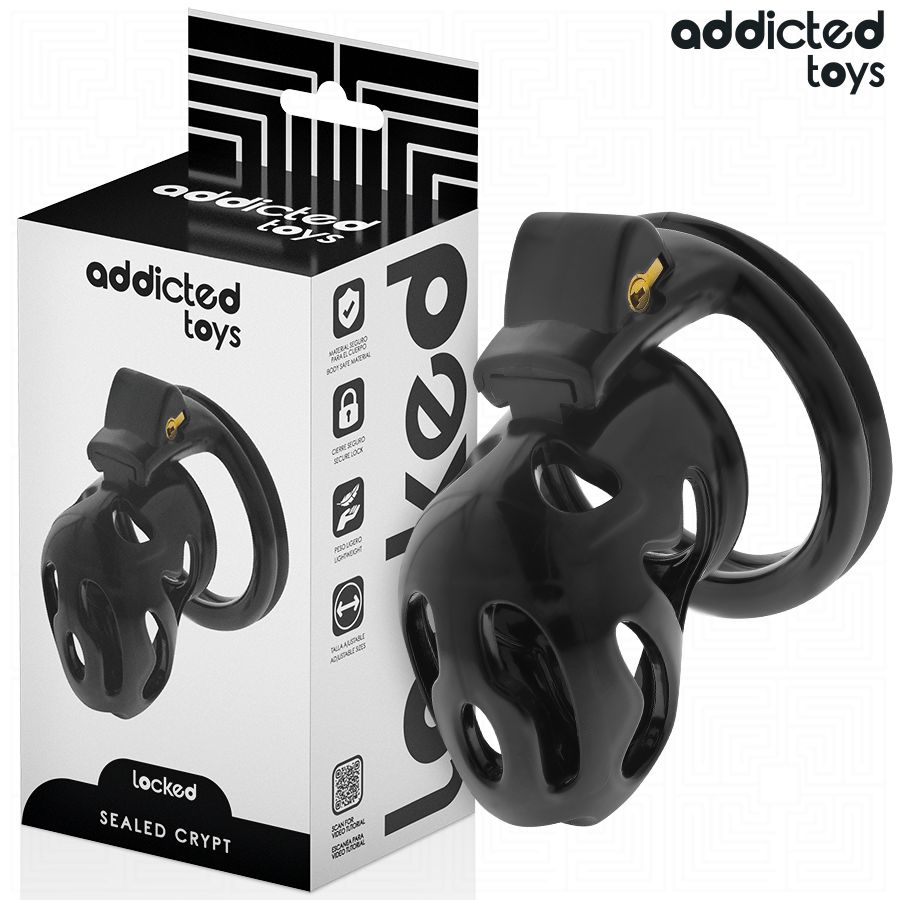 ADDICTED TOYS LOCKED - GABBIA PER PENE SIGILLATA CRYPT 8 CM ADDICTED TOYS LOCKED - SEALED CRYPT PENIS CAGE 8 CM