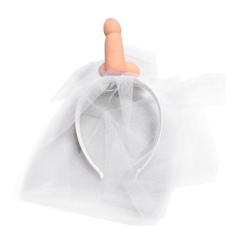 DIABLO PICANTE - VELO DA SPOSA BIANCO CON PENE DIABLO PICANTE - VELO DA SPOSA BIANCO CON PENE