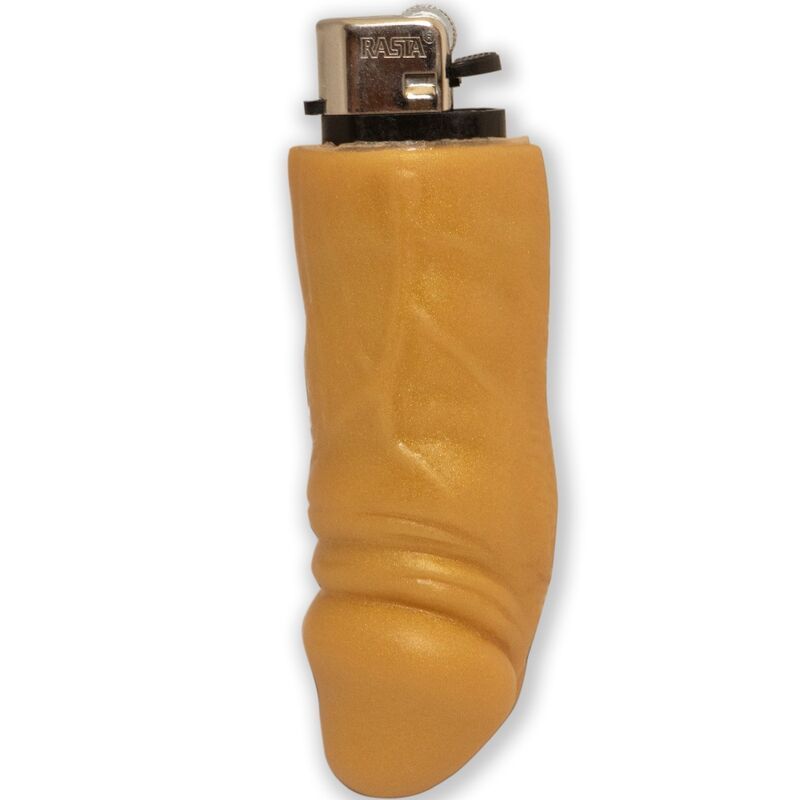 DIABLO PICANTE - ACCENDINO RICARICABILE A FORMA DI PENE DORATO DIABLO PICANTE - GOLDEN PENIS-SHAPED RECHARGEABLE LIGHTER