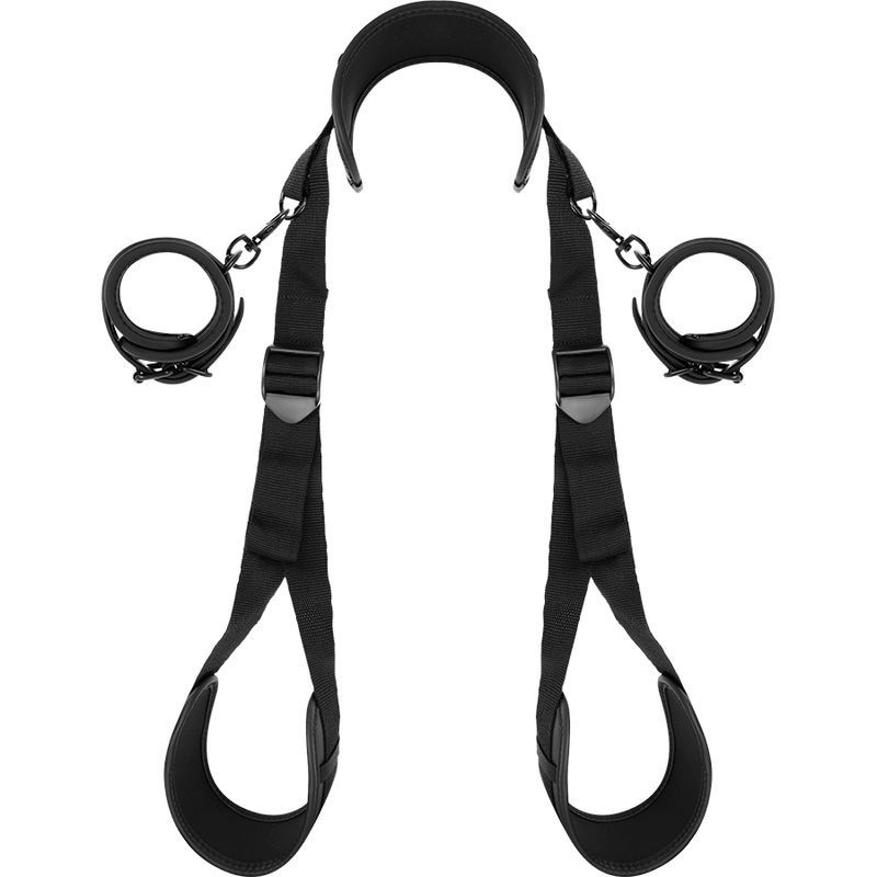 FETISH SUBMISSIVE - POSIZIONE A GAMBE APERTE CON MANETTE FODERA IN NOPRENE FETISH SUBMISSIVE - OPEN LEGS POSITION WITH NOPRENE LINING HANDCUFFS