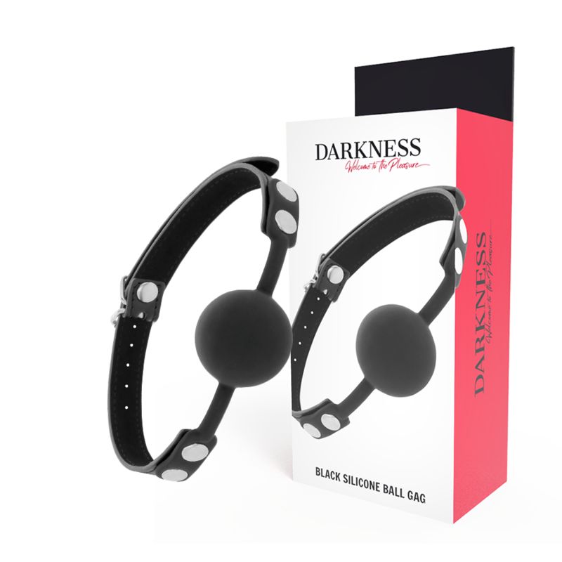 DARKNESS - BAVAGLINO IN SILICONE NERO DARKNESS - BLACK SILICONE GAG