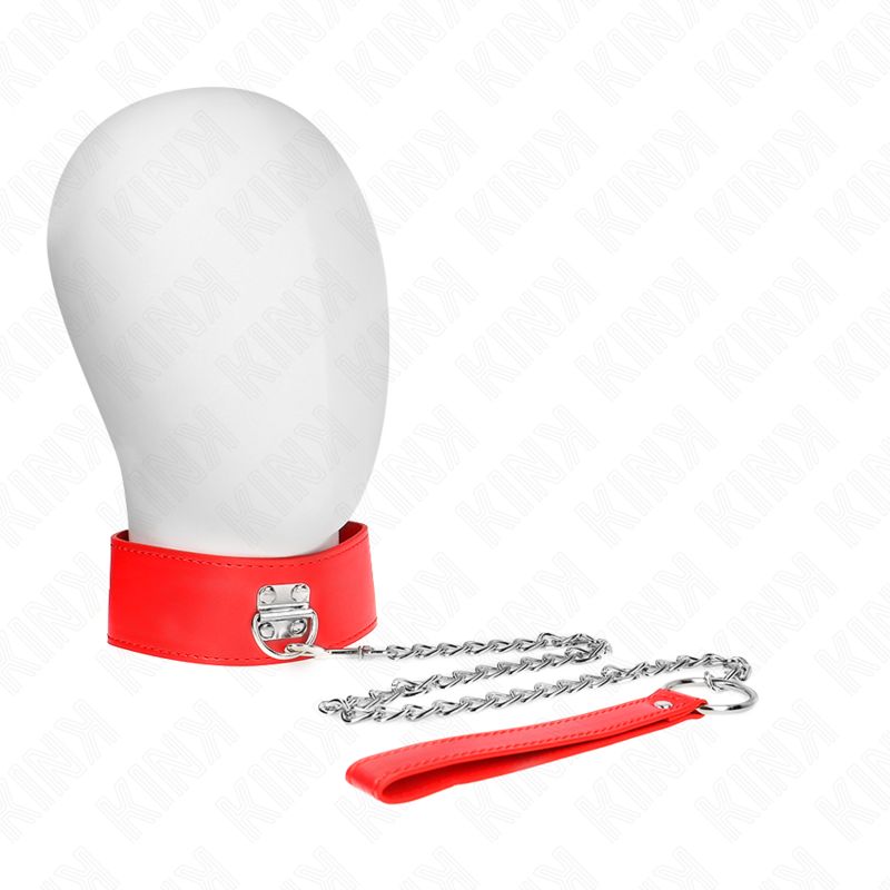 KINK - COLLANA CON CINTURA 65 CM CON LARGO CINTURINO ROSSO REGOLABILE 33,5-41 CM X 5 CM KINK - COLLANA CON CINTURA 65 CM CON LARGO CINTURINO ROSSO REGOLABILE 33,5-41 CM X 5 CM