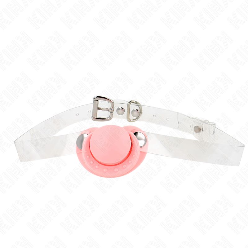 KINK - BAVAGLIO A FORMA DI CIUCCIO ROSA 5.5 x 4 CM REGOLABILE 43-60 CM KINK - BAVAGLIO A FORMA DI CIUCCIO ROSA 5.5 x 4 CM REGOLABILE 43-60 CM