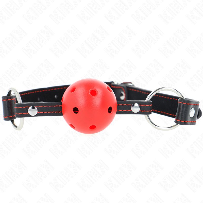 KINK - BALL GAG HOLLOW HARD ROSSO MODELLO 2 65 x 2,5 CM KINK - BALL GAG HOLLOW HARD ROSSO MODELLO 2 65 x 2,5 CM