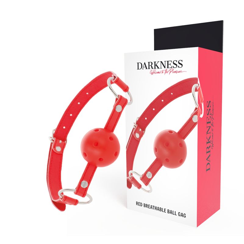 DARKNESS - BAVAGLINO TRASPIRANTE ROSSO DARKNESS - RED BREATHABLE GAG