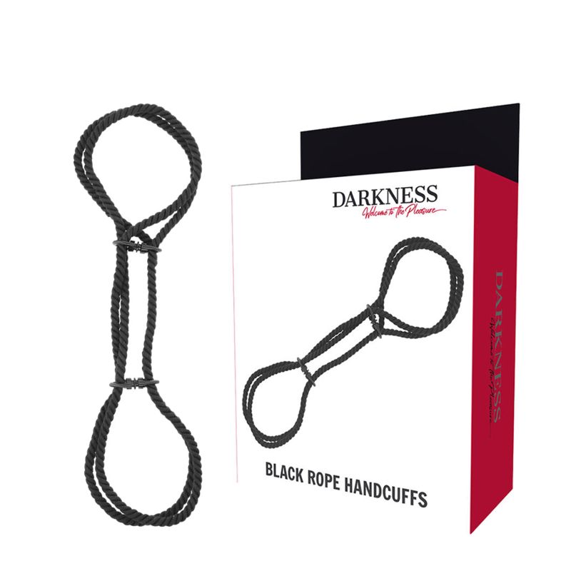 DARKNESS - MANETTE O MANETTE ALLA CAVIGLIA IN CORDA DI COTONE 100%. DARKNESS - 100% COTTON ROPE HANDCUFFS OR ANKLE HANDCUFFS