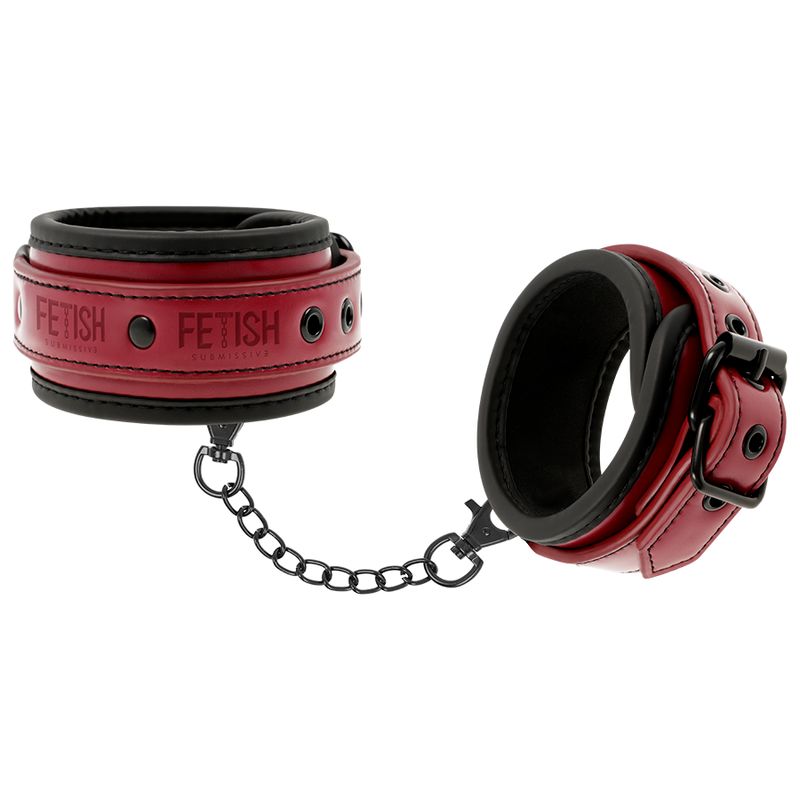 FETISH SUBMISSIVE DARK ROOM - MANETTE ALLA CAVIGLIA VEGAN IN PELLE CON FODERA IN NEOPRENE FETISH SUBMISSIVE DARK ROOM - MANETTE ALLA CAVIGLIA VEGAN IN PELLE CON FODERA IN NEOPRENE