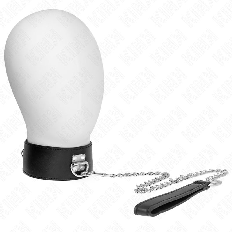 KINK - COLLANA CON CINTURA 65 CM CON CINTURINO LARGO NERO REGOLABILE 33,5-41 CM X 5 CM KINK - COLLANA CON CINTURA 65 CM CON CINTURINO LARGO NERO REGOLABILE 33,5-41 CM X 5 CM