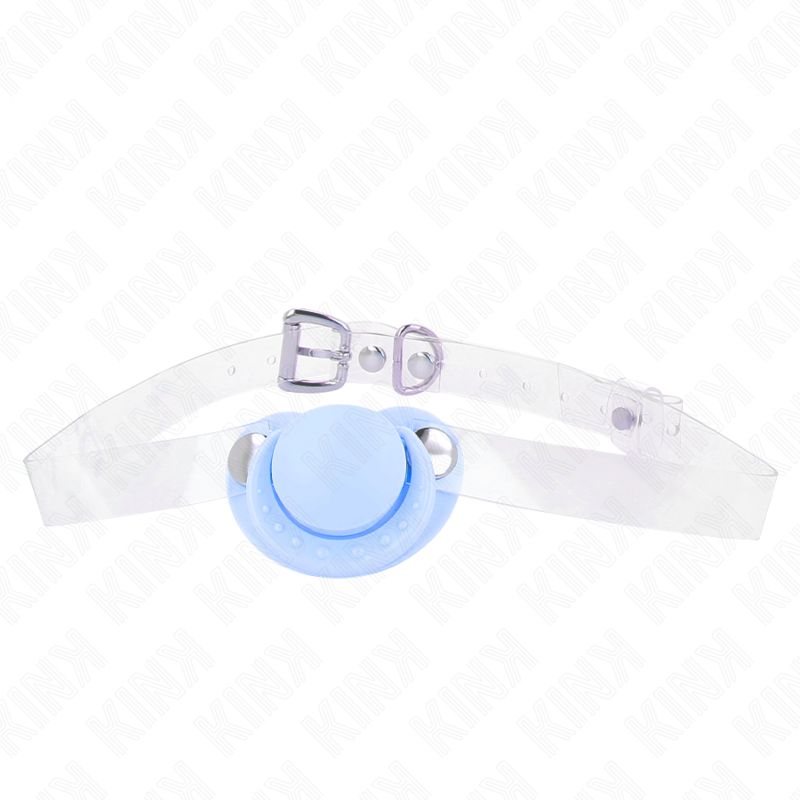 KINK - BAVAGLIO A FORMA DI CIUCCIO AZZURRO 5.5 x 4 CM REGOLABILE 43-60 CM KINK - BAVAGLIO A FORMA DI CIUCCIO AZZURRO 5.5 x 4 CM REGOLABILE 43-60 CM