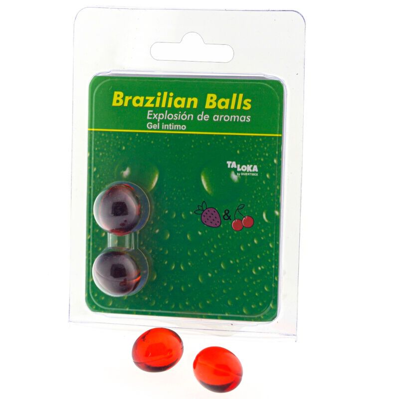 TALOKA - 2 PALLINE BRASILIANE GEL INTIMO FRAGOLA E CILIEGIA TALOKA - 2 BRAZILIAN BALLS STRAWBERRY & CHERRY INTIMATE GEL