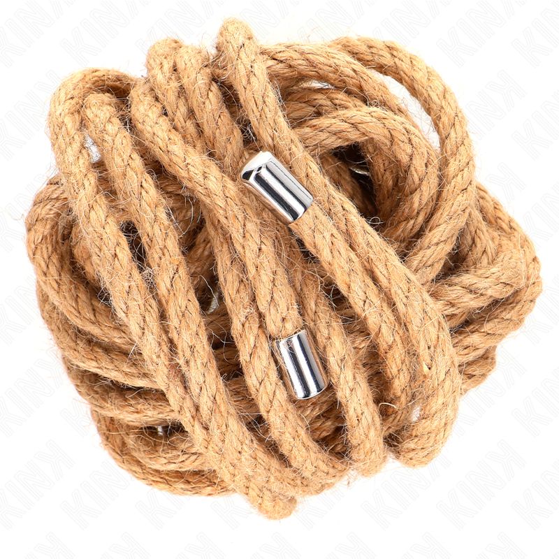 KINK - CORDA DI CANAPA CON TESTA IN METALLO 5 METRI KINK - HEMP ROPE WITH METAL HEAD 5 METER