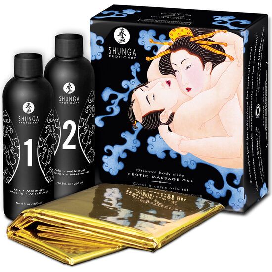 SHUNGA - GEL DA MASSAGGIO EROTICO CORPO A CORPO ORIENTALE AI FRUTTA ESOTICI SHUNGA - ORIENTAL BODY TO BODY EROTIC MASSAGE GEL WITH EXOTIC FRUITS