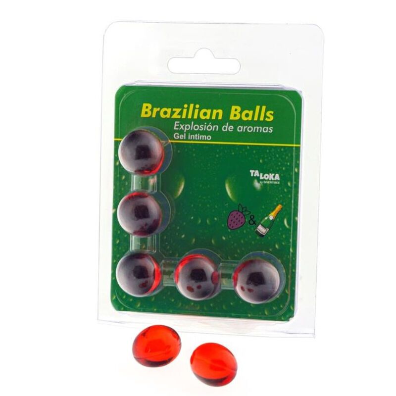 TALOKA - 5 SFERE BRASILIANE GEL INTIMO FRAGOLE E CHAMPAGNE TALOKA - 5 SFERE BRASILIANE GEL INTIMO FRAGOLE E CHAMPAGNE