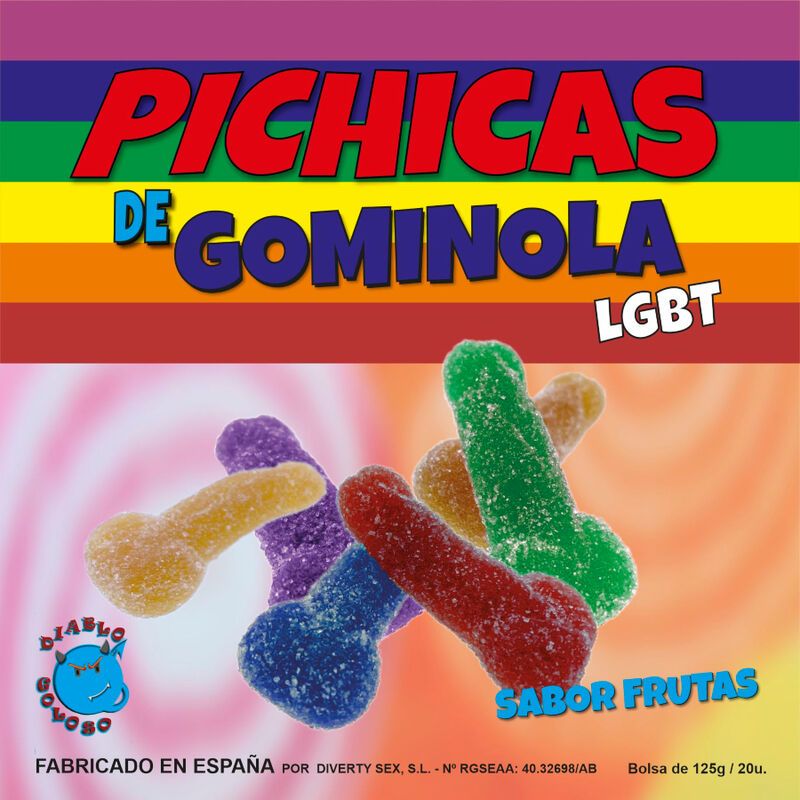 PRIDE - FRUTTI DEL PENE GOMMOSI CON ZUCCHERO LGBT PRIDE - GUMMY PENIS FRUITS WITH SUGAR LGBT