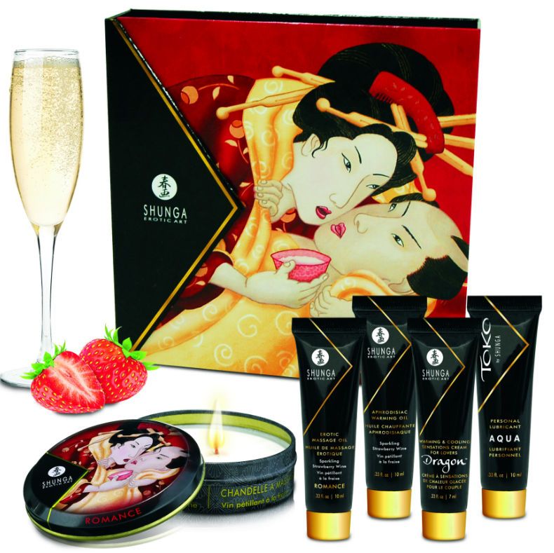 SHUNGA - KIT SEGRETO GEISHA FRAGOLE E CAVA SHUNGA - SECRET GEISHA STRAWBERRIES AND CAVA KIT