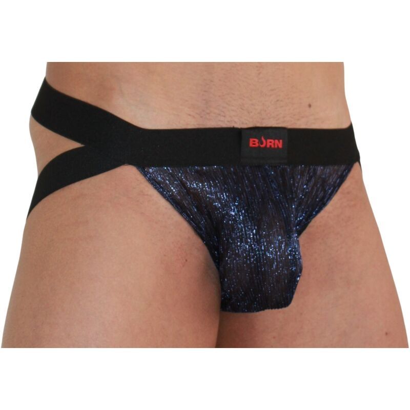 BURN - 006 JOCK BLU LUCIDO / NERO L BURN - 006 JOCK BLU LUCIDO / NERO L