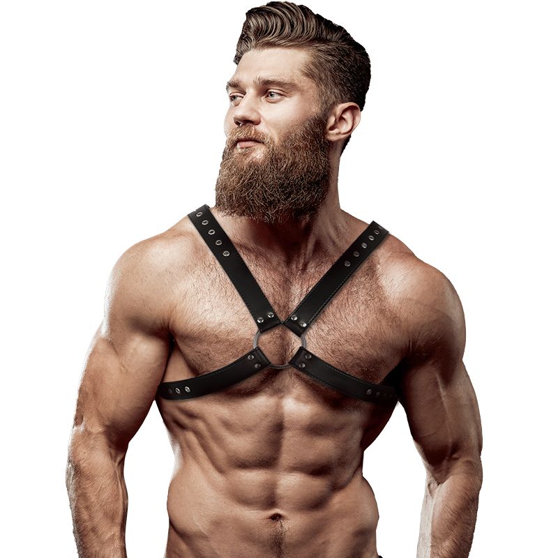 FETISH SUBMISSIVE ATTITUDE - IMBRACATURA IN ECOPELLE CON PETTO INCROCIATO DA UOMO FETISH SUBMISSIVE ATTITUDE - IMBRACATURA IN ECOPELLE CON PETTO INCROCIATO DA UOMO